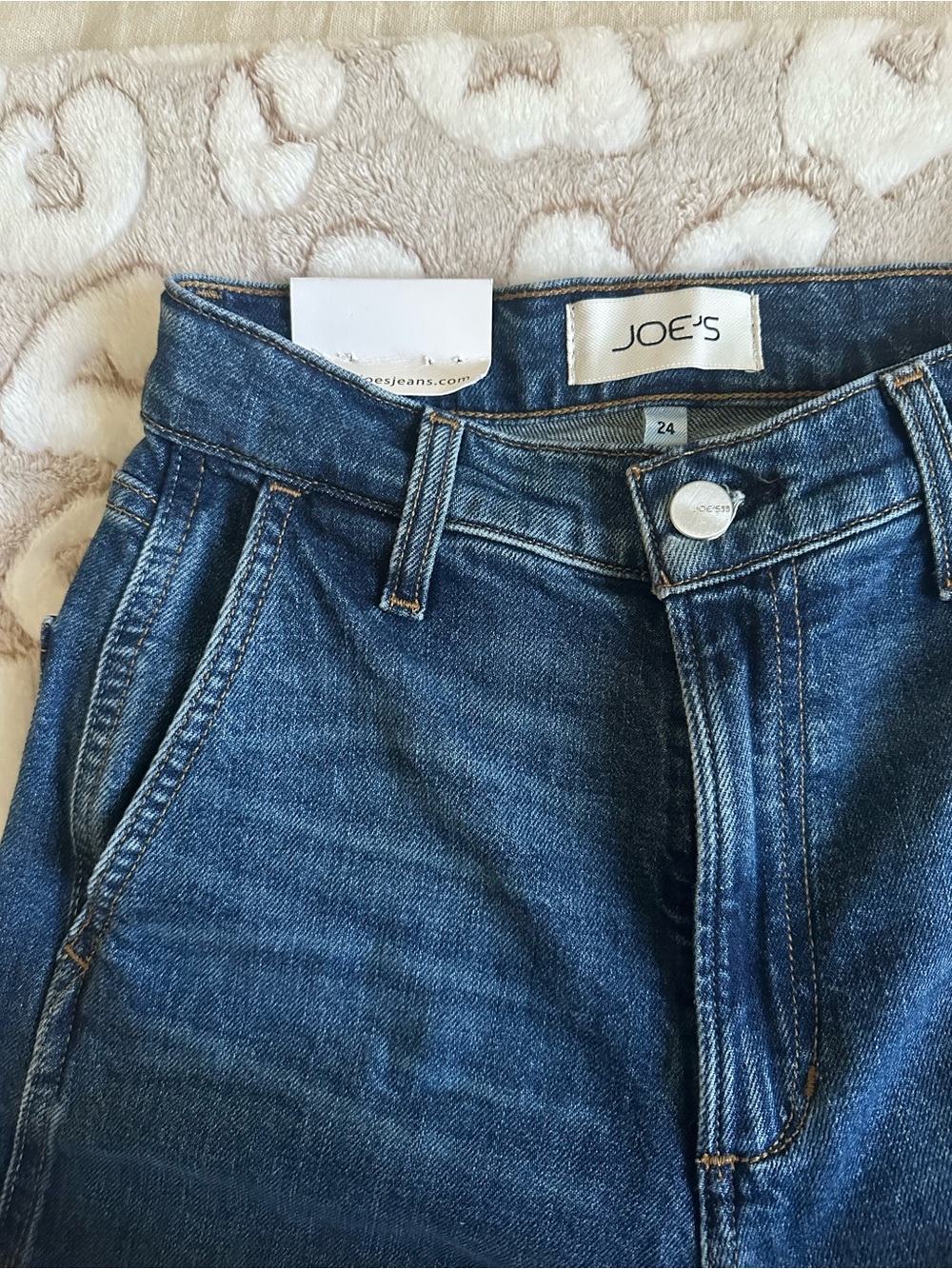 Joe's High-Rise Blue Denim Jeans straight leg